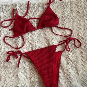Pacsun red knit swimsuit